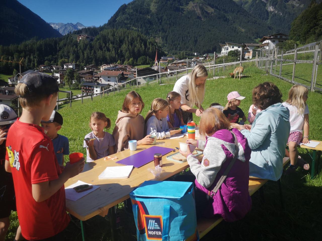 Stärkung bei der Jause