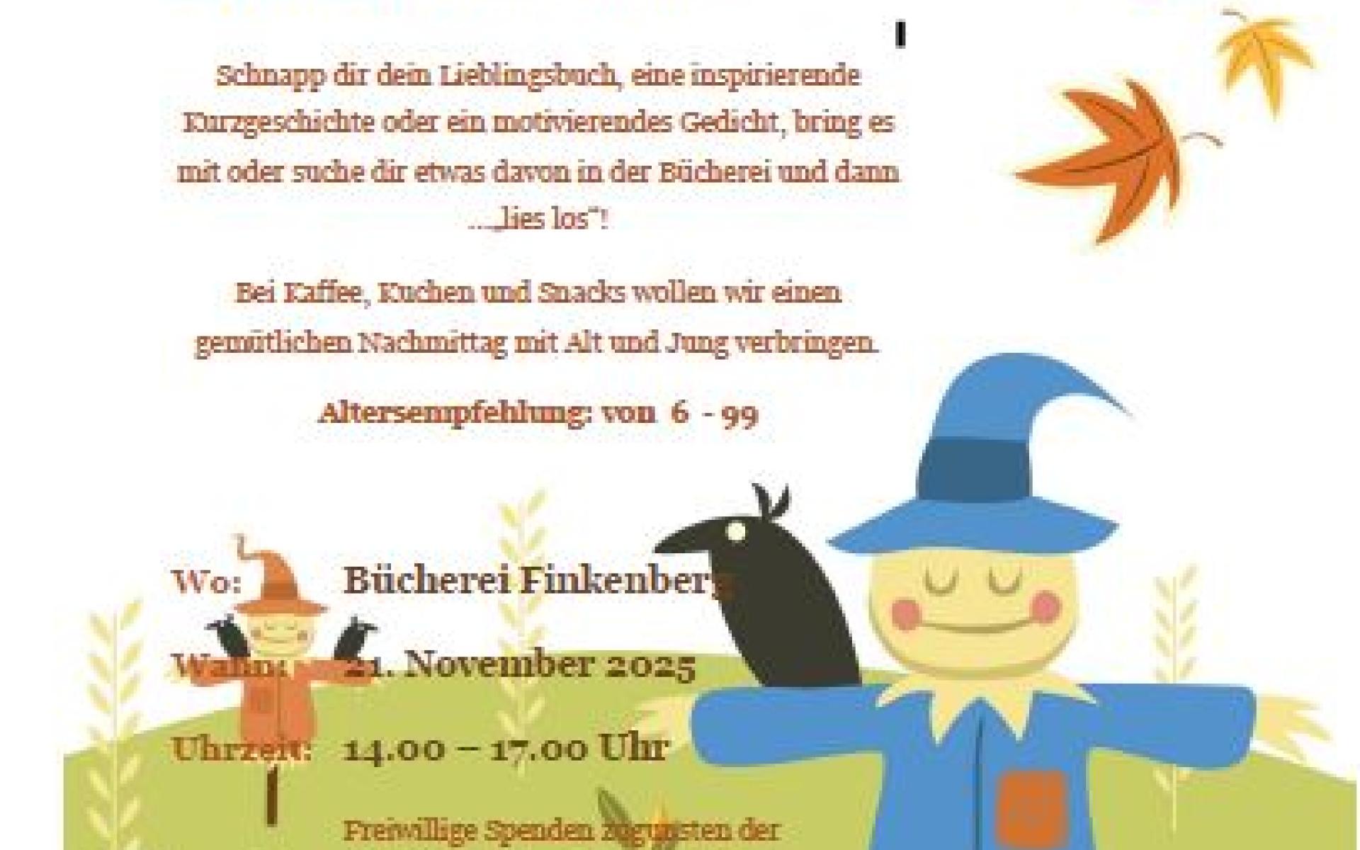 Flyer zum Vorlesetag  2025 - LESEN. Öffnet die Welt. 